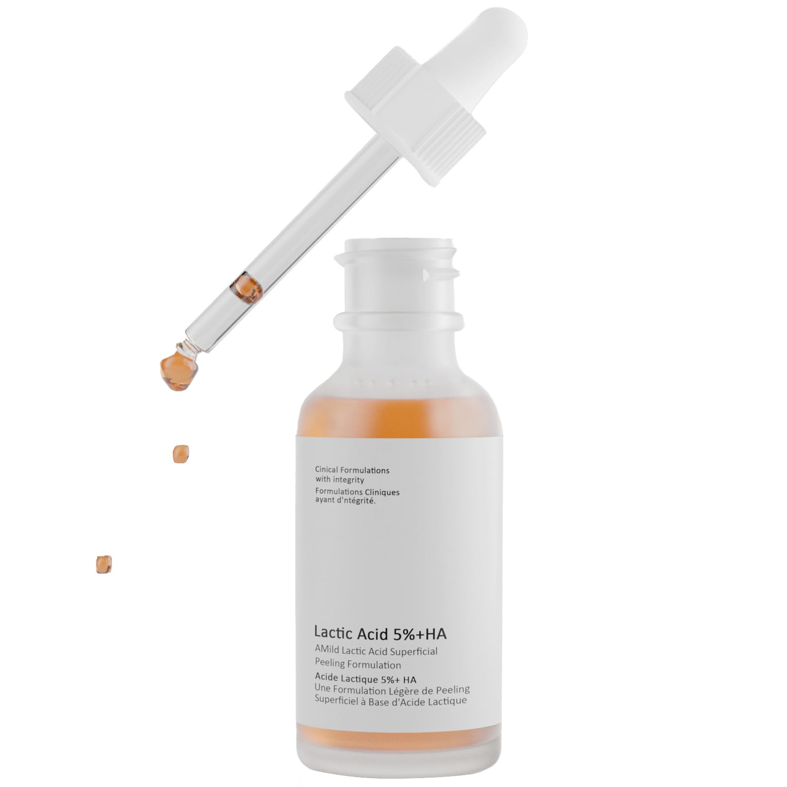 Lactic Acid Serum For Women, 30ML Moisturizing Lactic Acid 5% + Hyaluronic Acid Face Serum For Exfoliating, Exfoliating Serum For Dry Skin.